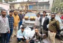 वागनर कार से 264 लीटर अवैध विदेशी शराब बरामद, दो तस्कर गिरफ्तार