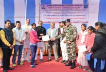 एसएसबी द्वारा नागरिक कल्याण कार्यक्रम के तहत सीमावर्ती क्षेत्र के बेरोजगार व जरूरतमंद युवाओं एवं युवतियों का प्रशिक्षण कार्यक्रम का हुआ समापन