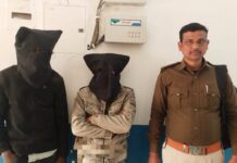 चोरी के प्रयास के दौरान पुलिस पर फायरिंग, जवाबी कार्रवाई में दो अभियुक्त गिरफ्तार