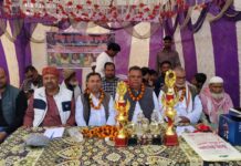 फीता काटकर हुआ सेमरा वृत्त वॉलीबॉल टूर्नामेंट का उद्घाटन।