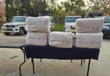 नेपाल सीमा से 54 किलो से अधिक गांजा बरामद, एक तस्कर गिरफ्तार