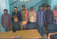 मझौलिया में पुलिस की बड़ी कार्रवाई, एक दर्जन अभियुक्त गिरफ्तार