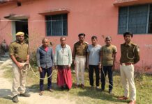 अवैध रूप से पेड़ो की कटाई मामले में चार वन तस्कर गिरफ्तार