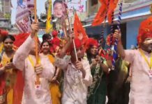 बगहा में बाबा श्याम प्राण प्रतिष्ठा से पूर्व भव्य यात्रा, श्रद्धा से सराबोर हुआ नगर