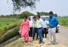 बगहा: अनुमंडल पदाधिकारी श्रीमती चांदनी कुमारी के नेतृत्व में बांध कार्यों की संयुक्त जांच