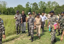 भारत-नेपाल अंतरराष्ट्रीय सीमा क्षेत्र में उत्पन्न जमीनी विवाद पर पुलिस प्रशासन द्वारा संयुक्त रूप से स्थल निरीक्षण