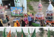 बगहा नगर में प्रशासन की देखरेख में शांतिपूर्ण तरीके से निकल गया ताजिया जुलूस