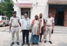 भीतहा:- छापेमारी में तीन गिरफ्तार, वारंटी भी धराए