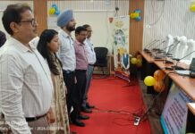बिहार सरकार के 100 दिन पूरे होने पर आयोजित कार्यक्रम का जिले में हुआ सीधा प्रसारण।