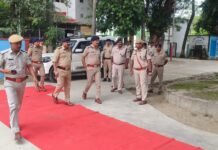 चंपारण क्षेत्र के डीआईजी ने पुलिस अंचल कार्यालय बगहा का निरीक्षण किया
