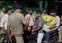 इनरवा में 31 किलो गांजा के साथ दो तस्कर गिरफ्तार, नेपाली बाइक बरामद