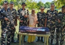 इनरवा में प्रतिबंधित कफ सिरप की बड़ी खेप बरामद, 47वीं बटालियन की कार्रवाई में तस्कर गिरफ्तार