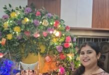 गणपत बप्पा मोरया के जय घोष के साथ भगवान गणेश की प्रतिमा को दी गई विदाई