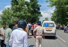 एनएच-727 पर भीषण हादसा, बाइक सवार तीन युवकों की मौत