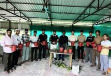 कृषि विज्ञान केंद्र माधोपुर में छात्रों को सिखाए बोनसाई निर्माण के गुर