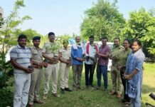 पटखौली थाना परिसर में पर्यावरण संरक्षण को लेकर पौधरोपण